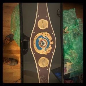 Signed WBO championship title belt by Iron Mike!
